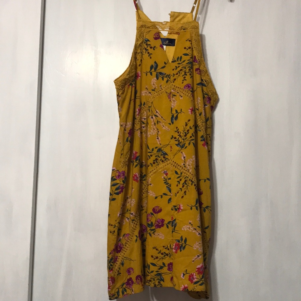 Yellow Spaghetti Strap Dress